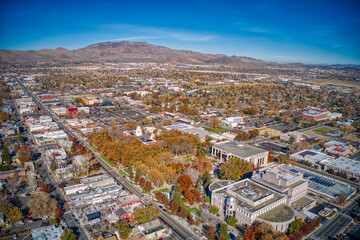 Aerial View of the Nevada Capitol of Carson City