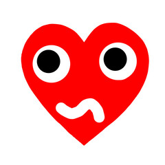 Glowing Heart Reaction Illustration – Captivating Digital Love Symbol