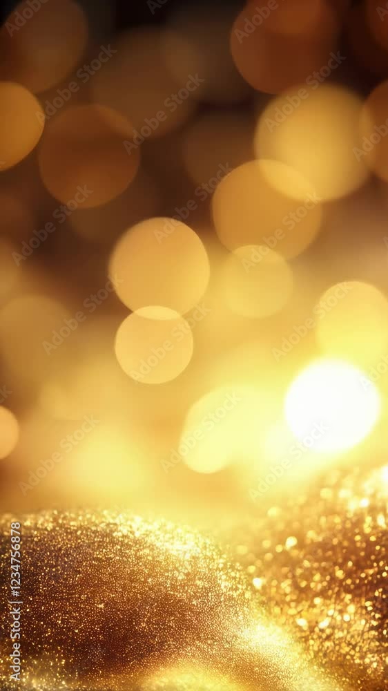 Canvas Prints glistening golden bokeh background with sparkling particles for elegant and festive designs, perfect