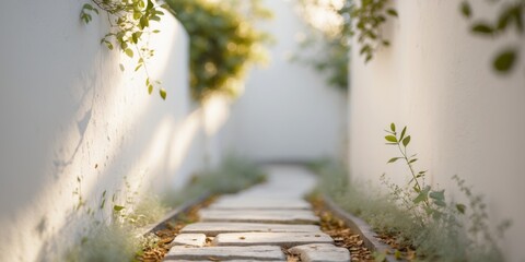 Calming Garden Path with Natural Textures