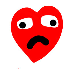 Gold Heart Reaction Illustration – Luxurious & Elegant Love Symbol