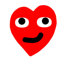 Abstract Heart Reaction Illustration – Unique & Artistic Love Expression