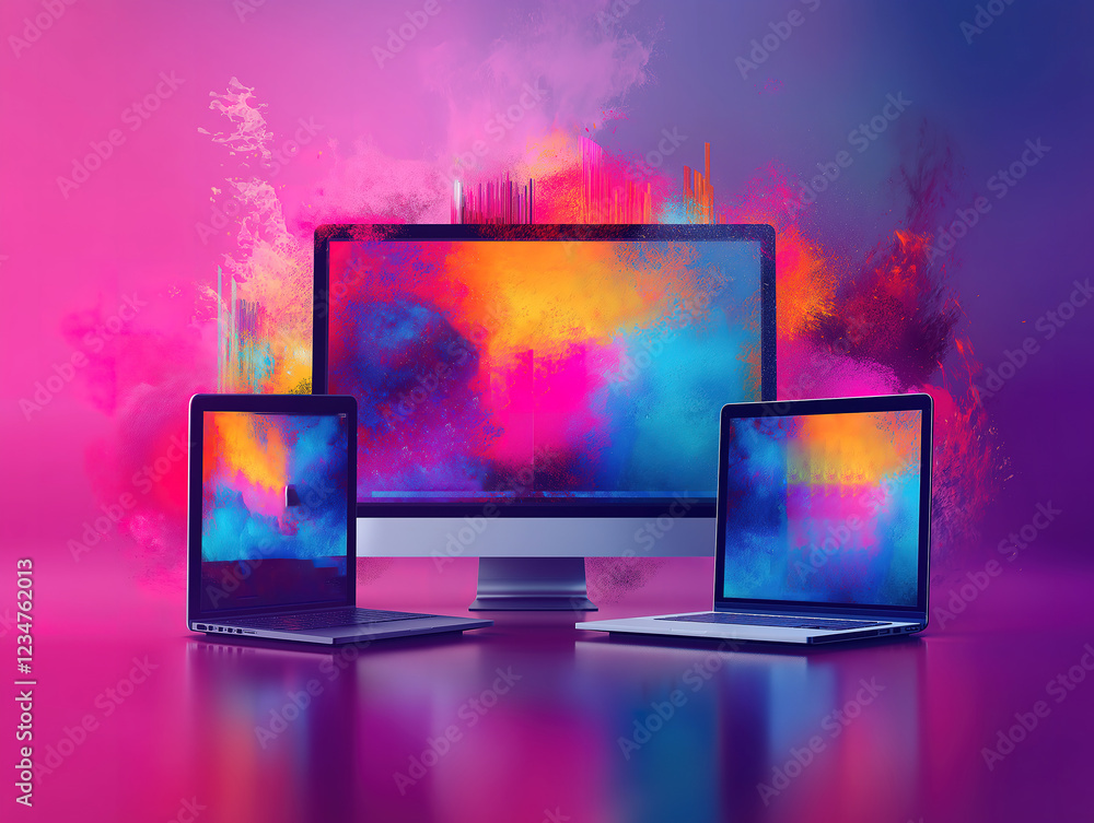 Aufkleber business success through problem solving with responsive web design