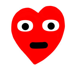 Fototapeta premium Stunning heart reaction artwork, featuring bold colors and unique styles to enhance digital content and social media expressions.