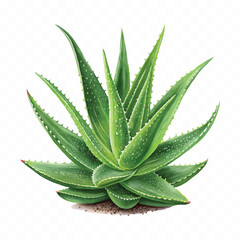 abstract 3d fresh aloe vera pup isolated on white background