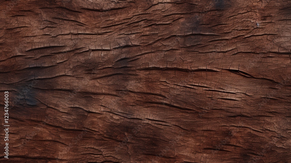 Poster close-up seamless texture of tree bark with rich brown tones and intricate patterns ideal for backgr