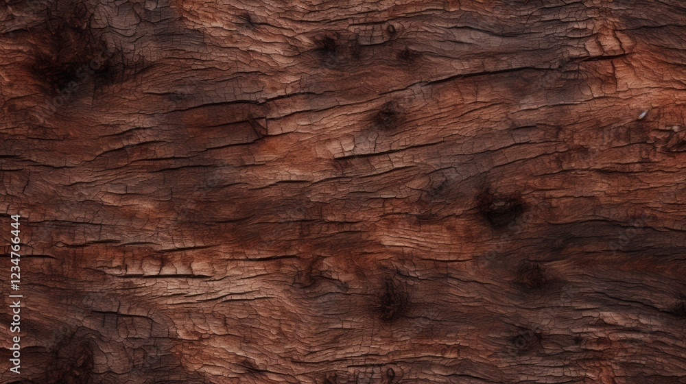 Poster seamless closeup of tree bark texture in natural brown tones for background use in various design pr