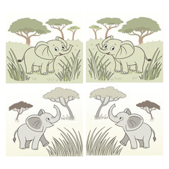 Cute elephant animals 