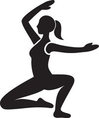 Yoga vector icon silhouette.