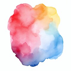 Colorful watercolor splash on white background
