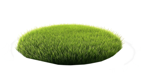 round green grass patch isolated png transparent cutout