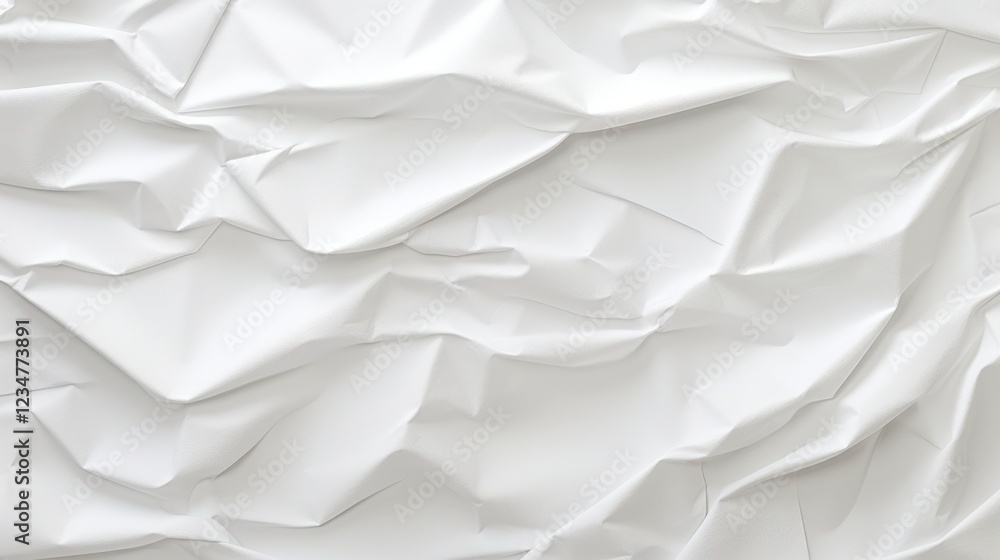 Aufkleber crumpled white paper background with textured surface ideal for seamless design and creative project