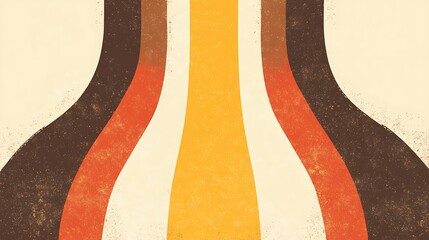 Retro curved colored stripes for background design