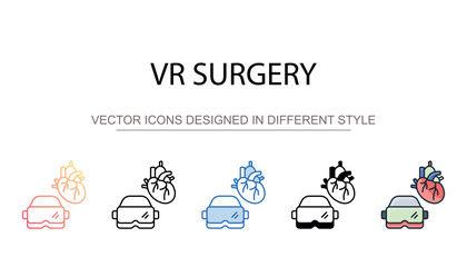 Vr Surgery icon design with white background stock illustration