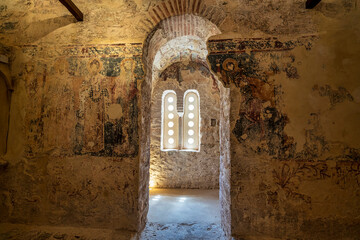 Byzantine Frescoes and Stone Interior of Andromonastiro