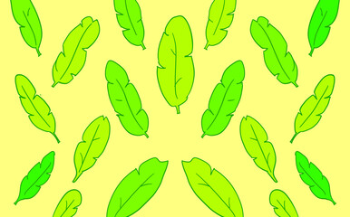 pattern with green peas banana