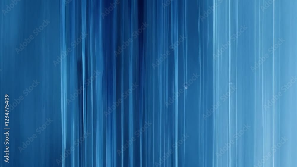 Poster dynamic blue streaks: abstract vertical motion and gradient transformation