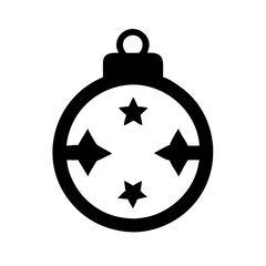 Obraz premium Christmas Ornament Ball Vector Icon for Holiday Decoration