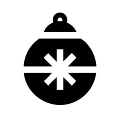 Obraz premium Christmas Ornament Ball Vector Icon for Holiday Decoration