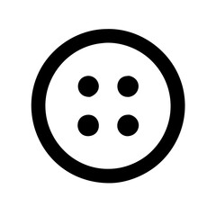 Fototapeta premium Clothes Button Vector Icon for Apparel and Fashion