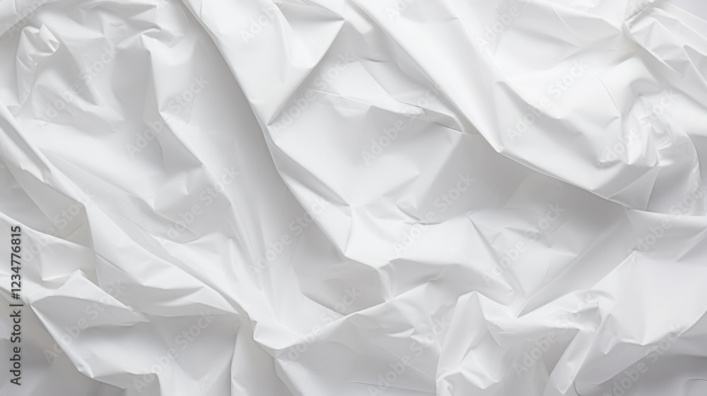 Poster seamless white crumpled paper background texture for elegant and versatile design projects, ideal fo