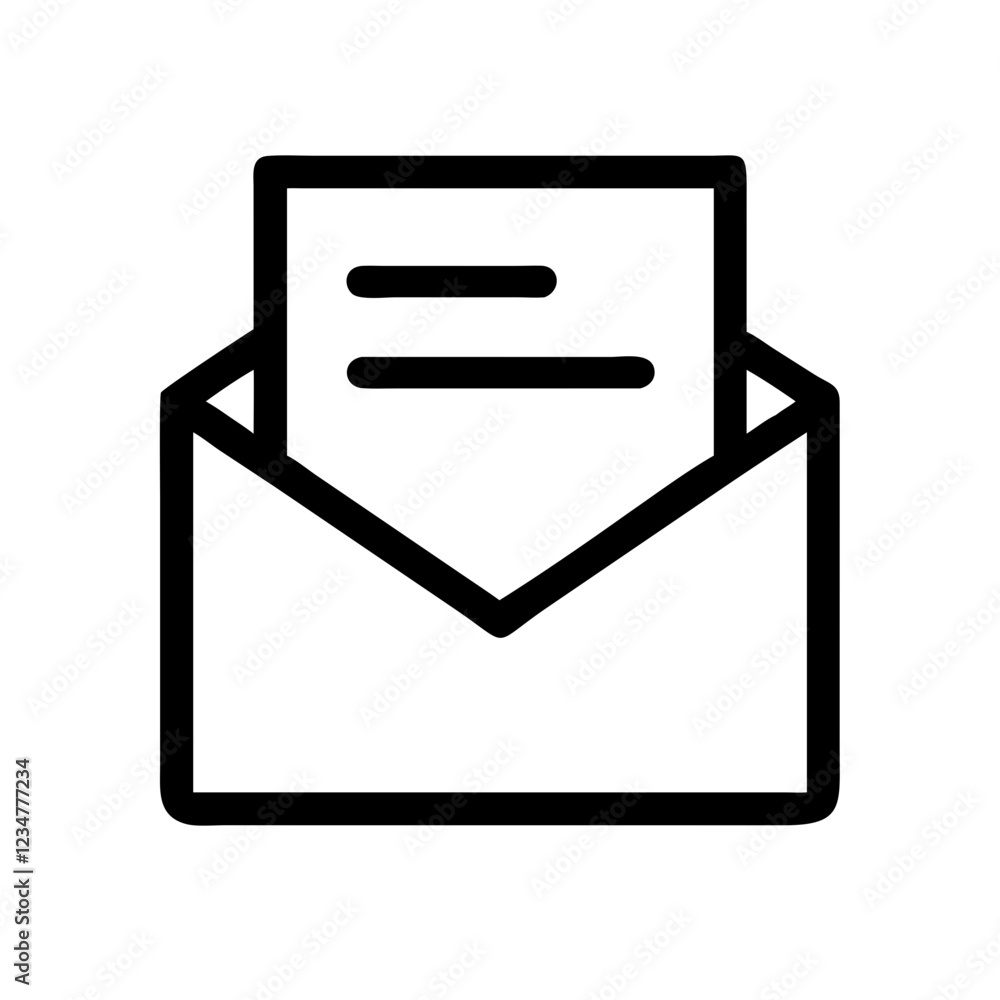 Aufkleber envelope vector icon for communication and mail representation