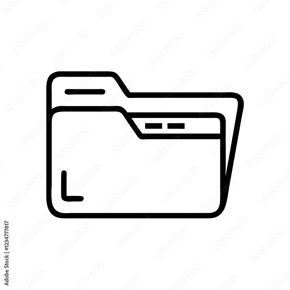 Poster folder vector icon for organization and file management