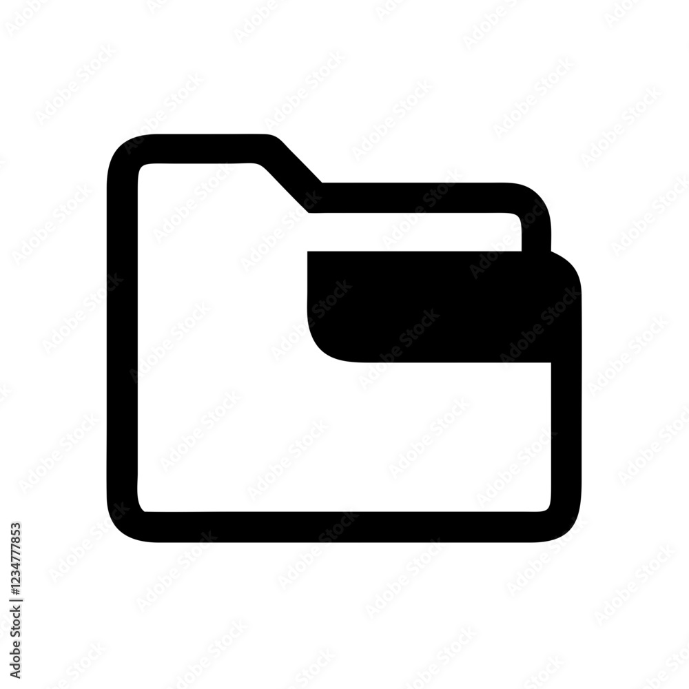 Poster folder vector icon for organization and file management