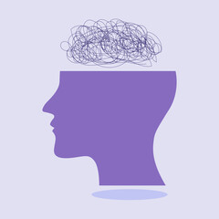 Metaphor bipolar disorder mind mental. Mood disorder, psychology and mental health concept