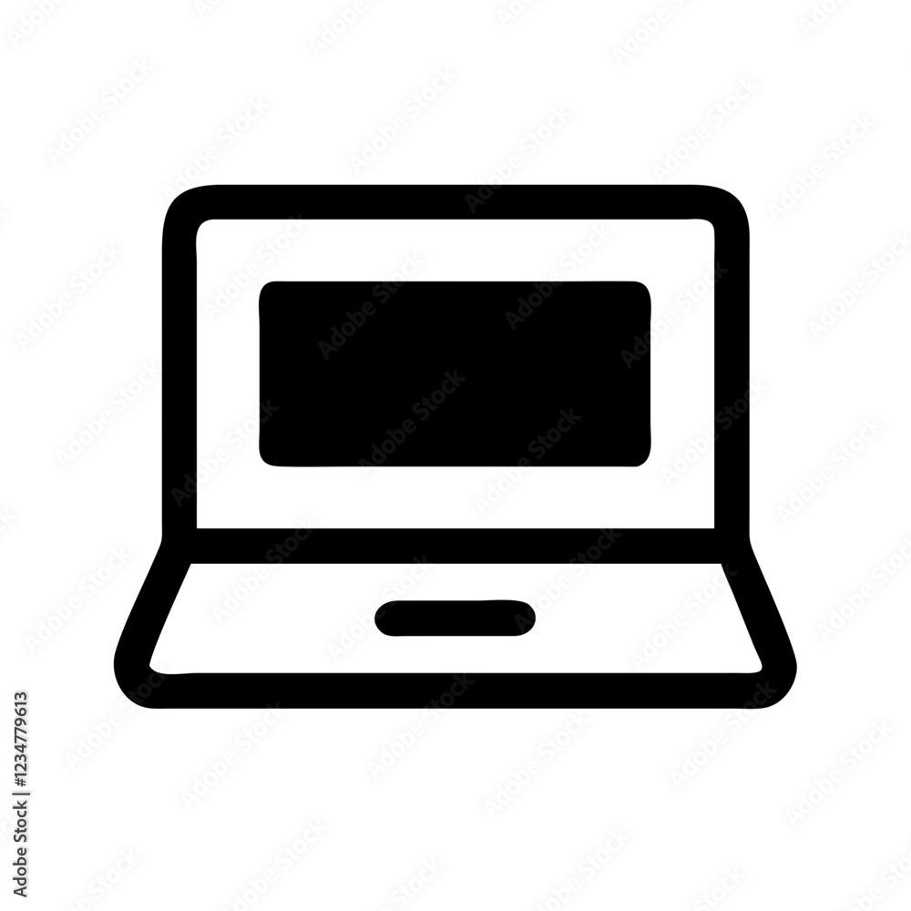 Poster Laptop Vector Icon for Technology and Computing Representation