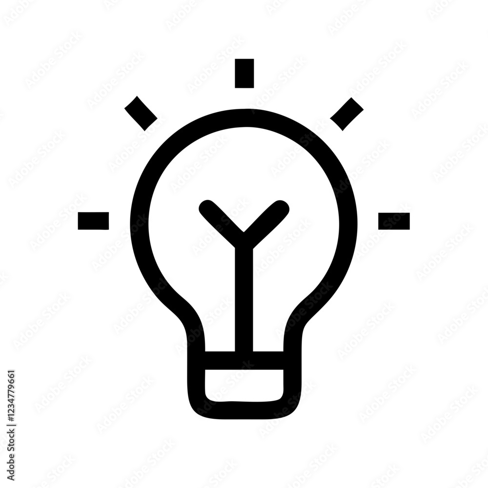 Poster light bulb vector icon for ideas and illumination representation