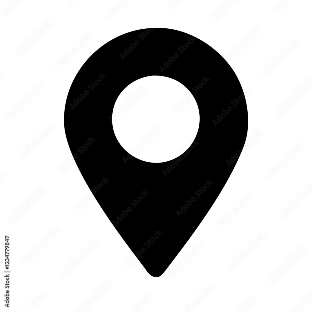 Aufkleber Location Pin Vector Icon for Navigation and Geolocation Representation