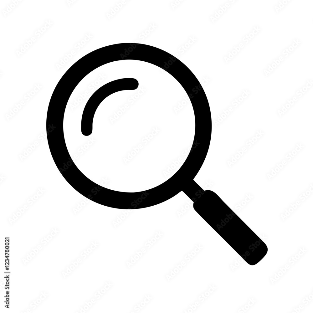 Aufkleber magnifying glass vector icon for search and investigation representation