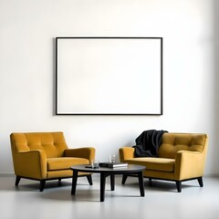 Modern Living Room Interior With Mockup