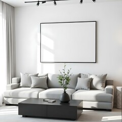 Modern Living Room Interior With Mockup