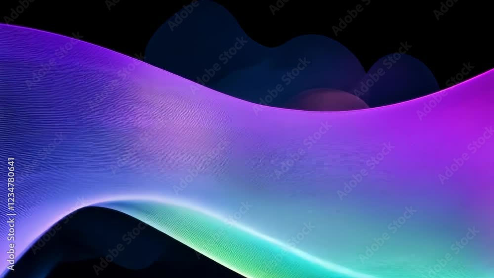 Aufkleber colorful abstract waves flowing in dynamic motion exploring fluid shapes