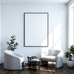 Modern Living Room Interior With Mockup