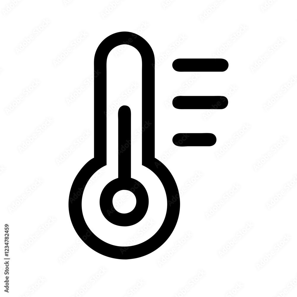 Poster Thermometer Vector Icon for Temperature and Medical Representation
