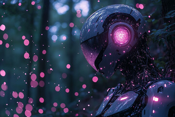 photography of a sleek futuristic humanoid robot