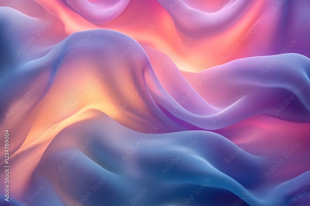 Aufkleber Swirling fabric textures in vibrant hues create a captivating visual experience in an abstract composition