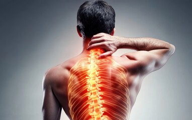 Explore the complexities of neck pain through this striking image, highlighting the spine's anatomy and the significance of maintaining spinal health for overall well-being.