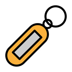 Key Ring Vector Filled Icon Design