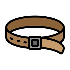 Leather Belt Vector Filled Icon Design
