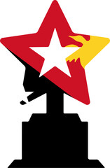 Papua New Guinea star award flag icon