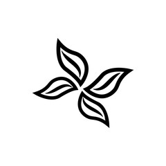  leaf icon design template vector