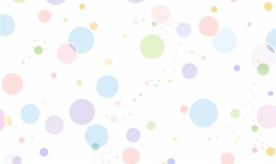 floating pastel bubbles on white background