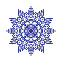 Hand Drawn Floral Gold Colored Mandala desing