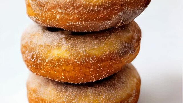 Delicious sugarcoated donut stack: yum factor in slow transformation