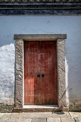old wooden door in house
