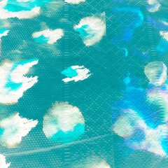 Scarf Animal Print. Green Leo Skin. Turquoise